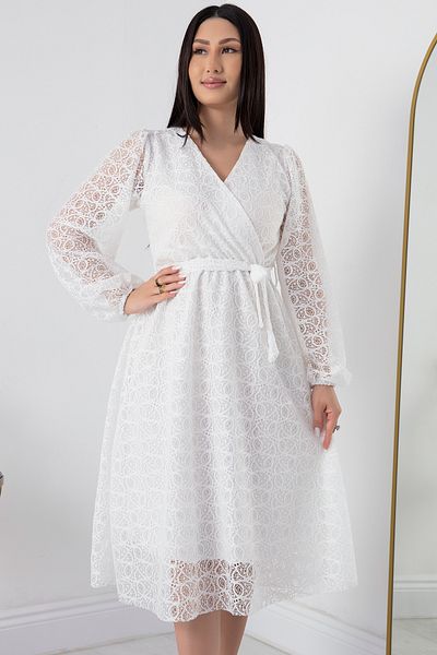PULLIMM 2024-2061 Model Lurex Dantela Rochie Dublu Breasted