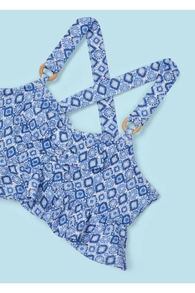 MAYORAL Girl's Crop Suit with Shorts Blue