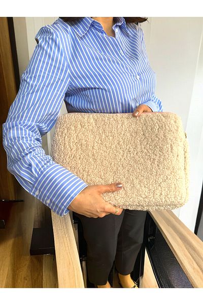 PLUSH STUDIO TeddyChic 13.3 inch PlushGuard - Husă și geantă pentru laptop, clutch 36x26cm