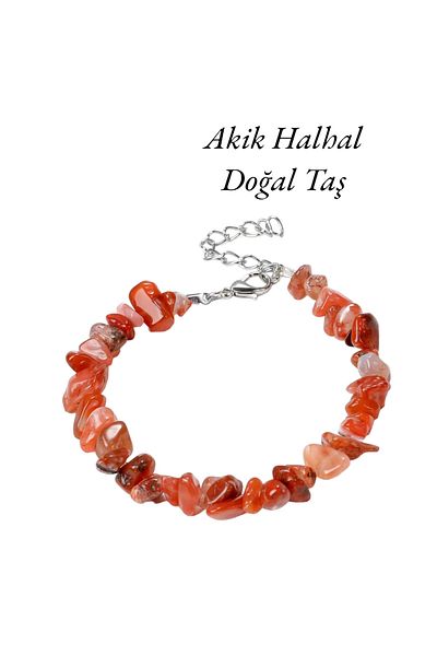 NBS Beautiful Naturel Stones Agate Anklet Natural Stone Real (Money Stone, Positive, Happiness)