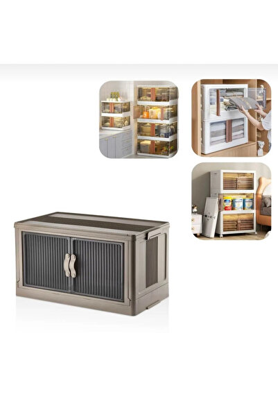 MİMOZA PARK 1 ADET Katlanır  İstiflenebilir Organizer Dolap Çok Amaçlı Kapakl...