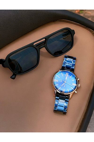 pullmarkt نظارات شمسية للرجال + ساعة يد
