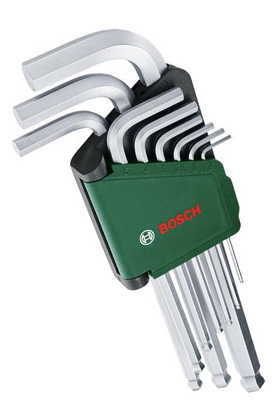 Bosch Allen Key Set Hex 9 Pieces 1600 A02 BX9