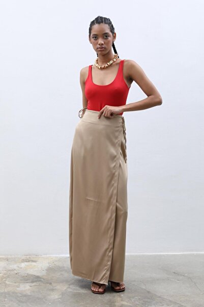 Lijuri Fusta din satin cu legare laterală 4035-08