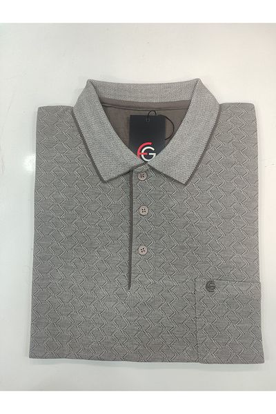 güncüoğlu Мъжка тениска GÜNCÜOĞLU с джоб и яка, голям размер