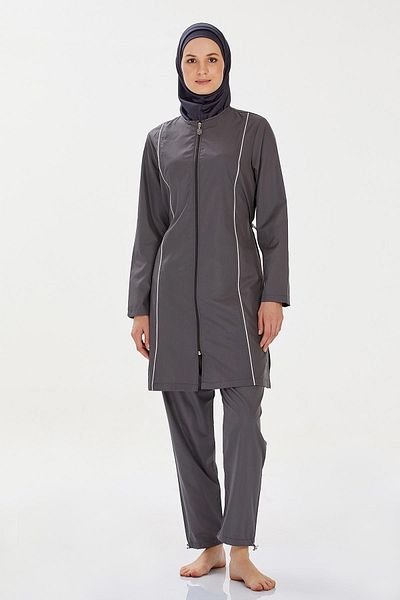 REMSA Parachute Full Covered Hijab Swimsuit Beny 9075 Anthracite