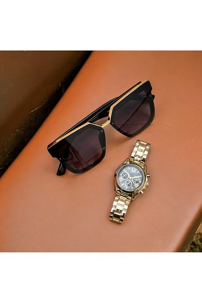 pullmarkt Women's Sunglasses + Women's Wristwatch