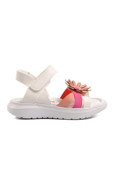Aspor White Fuchsia Pink Girl's Sandals