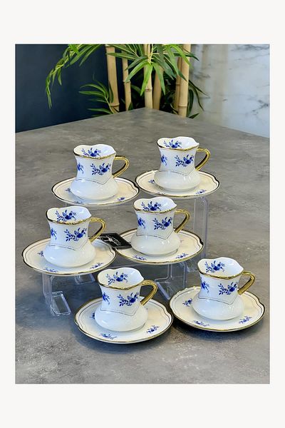 ACAR Luxury Porcelain Jasmine 6-Piece Cup Set