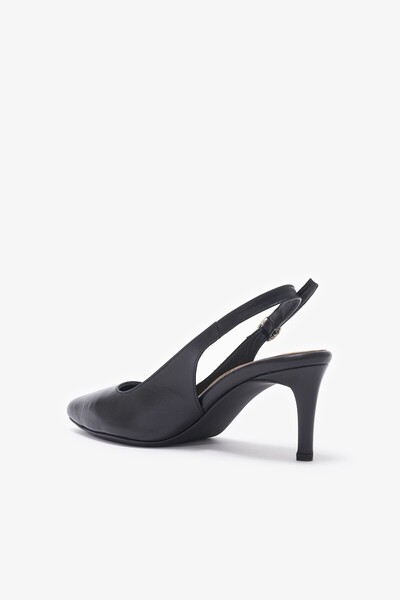 Louis Cardy Larta Black Genuine Leather Women's Heeled Shoes