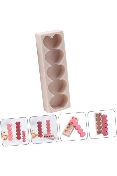 AnkaHobiMarket 5'li Kalp Mum Silikon Kalıp (S703)