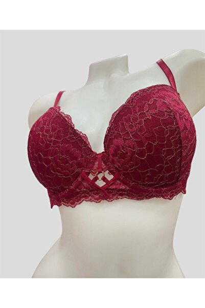 SUWEN kırmızı dantelli sütyen