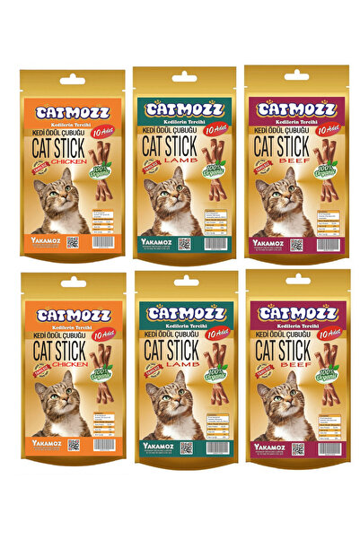 CatMozz Stick Kediler İçin Karışık Ödül Çubuğu 10'lu x 6 Adet