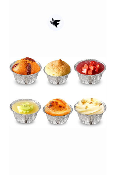 FİGANLAR Aluminum bowl Cream Caramel 211/g 100 Pieces souffle cake dessert container