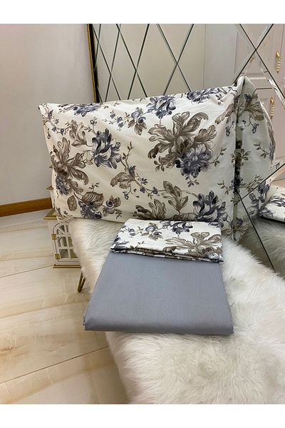 Özcan Ev Tekstil Ranforce Elastic Sheet Pillow Set 100% Cotton