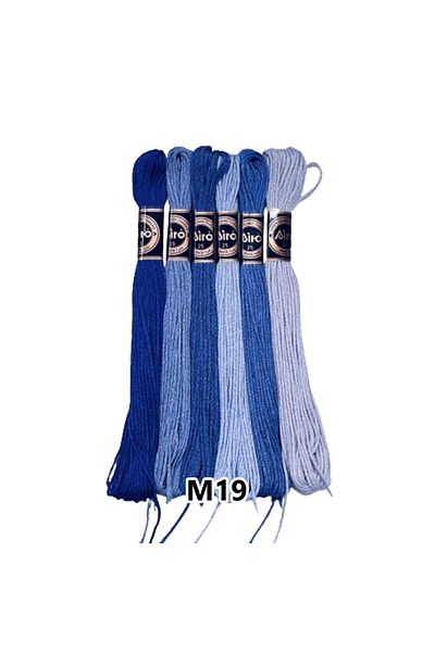 EleganTShoP Airo Muline Etamine Cotton Embroidery Thread Set of 6