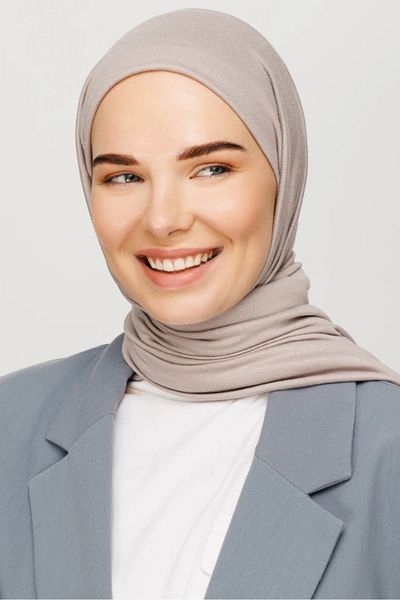 FRESCO SCARFS Hijab Hijab χτενισμένο βαμβακερό σάλι μπεζ