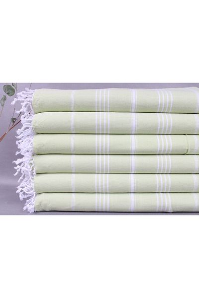 Kayra Export Pestemal Pistachio Green 100x180 سم قطن Pestemal حزمة العريس Pestemal