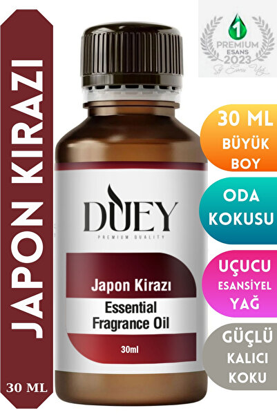 DUEY Japon Kirazı Uçucu Yağ 30ML Buhurdanlık Yağı Difüzör Esansı Oda Kokusu E...