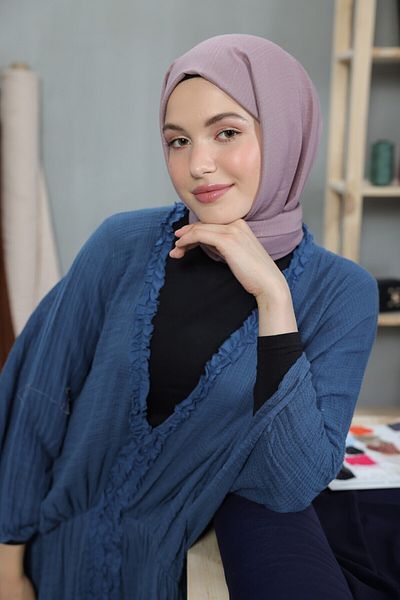 Modakaşmir Cozy Cotton Series Shawl Vintage Rose