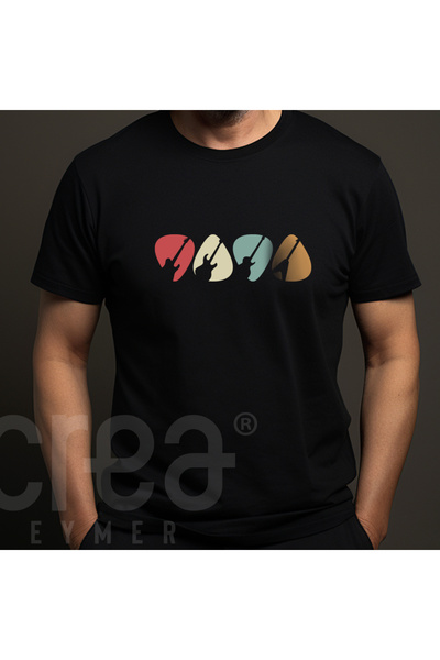 Crea Eymer Wear Футболка з принтом на тему гітари, 100% бавовна, чорна - Saks...