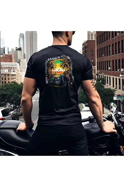 Crea Eymer Wear Klasični ilustrativni dizajn motocikla B Štampano B okrugla k...