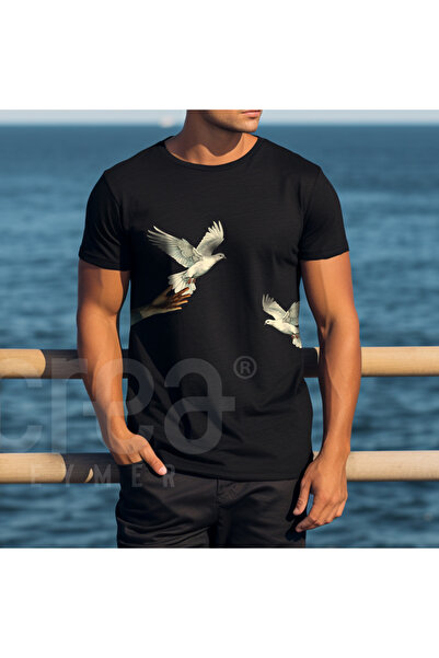 Crea Eymer Wear Pigeo Özgürlük Eli Ілюстрований принт Crea Eymer Wear Велосип...