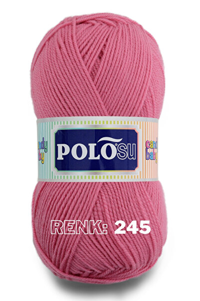 Polosu Candy Baby - Bebek El Örgü Ipliği 245 - Açık Mürdüm
