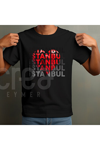 Crea Eymer Wear Hearted Istanbul B Štampano Crea Eymer Wear B okrugla kragna ...
