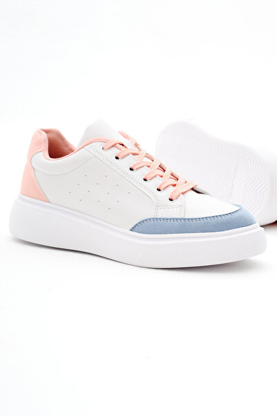 Tonny Black Women's White Powder Poly Sole Lace-Up Sports Shoes