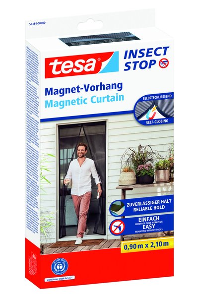 Tesa Mıknatıslı Kapı Sineklik Orta 0,9m X 2,1m Siyah