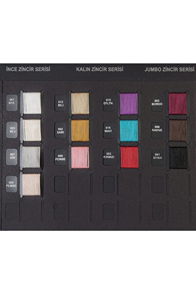 Saççax Exclusive Mavi Renk Düz Kalın Zincir Serisi İp Perde