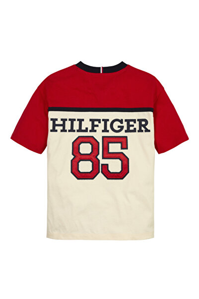 Tommy Hilfiger Printed Red Men's T-Shirt Varsity Tee S/S