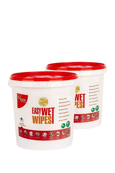 VEBOX Easy Wet Wipes Bucket Wet Wipes Magical Garden Scented Gold 2 Pack 600 Pieces