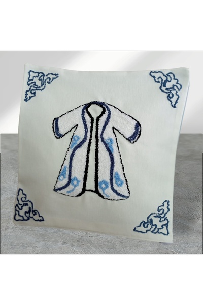 handedizayn Husă de pernă decorativă pentru living, cu broderie Punch, în cul...