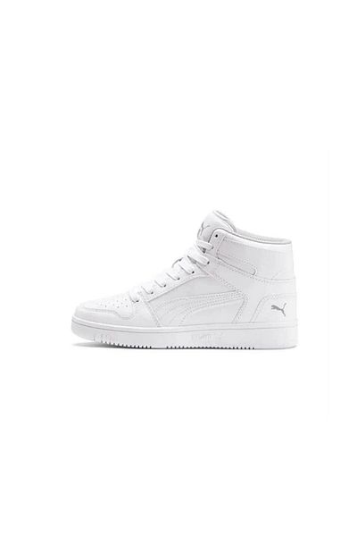 Puma 370486 02 Rebound Layup Sl Jr Λευκό-γκρι βιολετί ανδρικά παπούτσια μπάσκετ