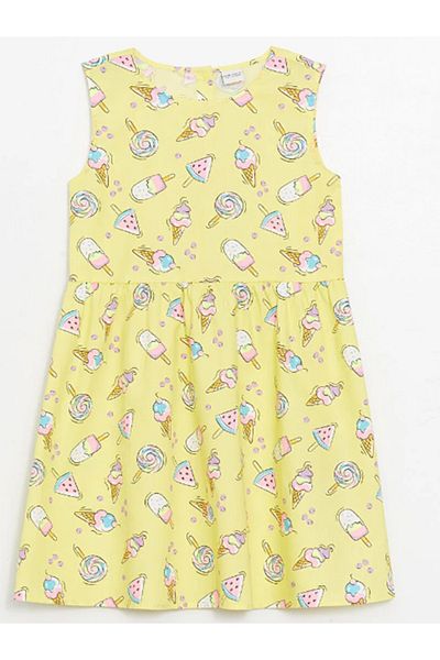LC Waikiki LCW Kids - Rochie pentru fetiță cu imprimeu cu decolteu