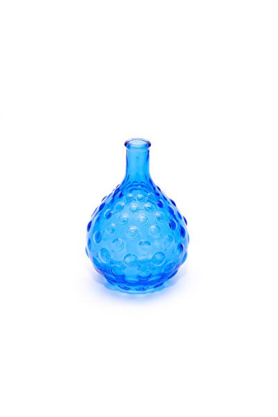 Missi Vasă din sticlă cu bule albastră Saks de 15 cm