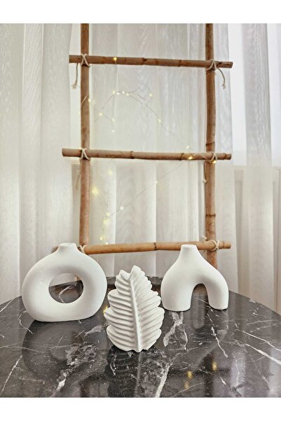 DNZ DEKOR 3 lü Dekoratif Vazo Ve Tütsülük Set