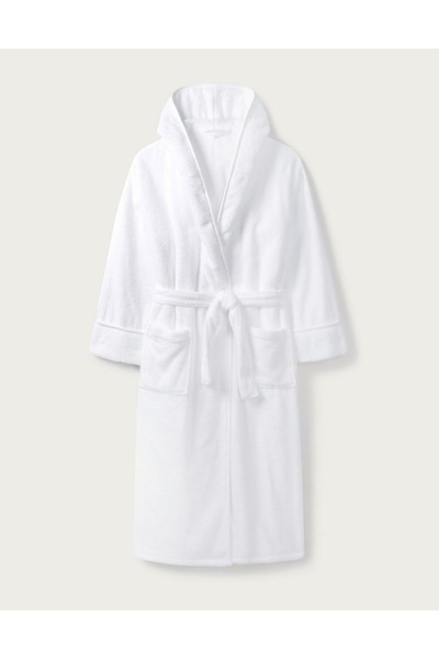 HIZSOY TEKSTİL 100% Cotton Hooded Women's / Men's Lux Bathrobe
