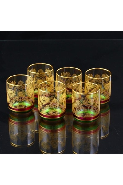 CNS HOME Paşabahçe Tuna Altın Dekor 420112 6'lı Su Bardak