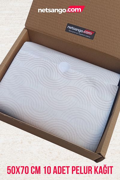 Netsan Etiket Pink Patterned 50x70cm 10 Pieces of Plush Paper