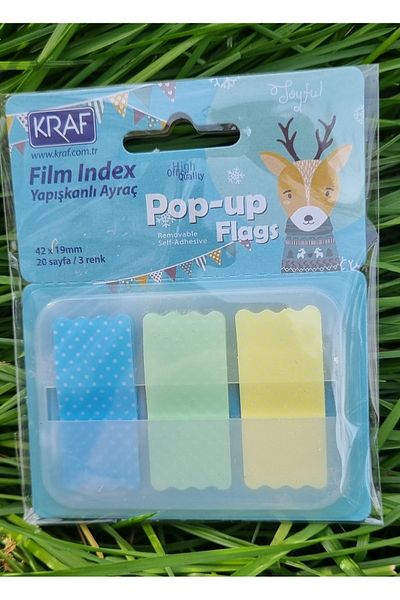 Modellino Film Index Kraf Semn de carte adeziv Steaguri pop-up Buline 20 de coli 3 culori - 1 pachet cu alegere de culori