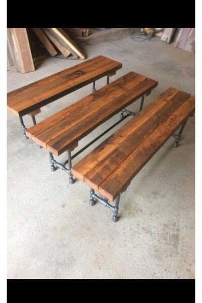 Blbndesign Dekoratif Borudan 3'lü Tabure Seti