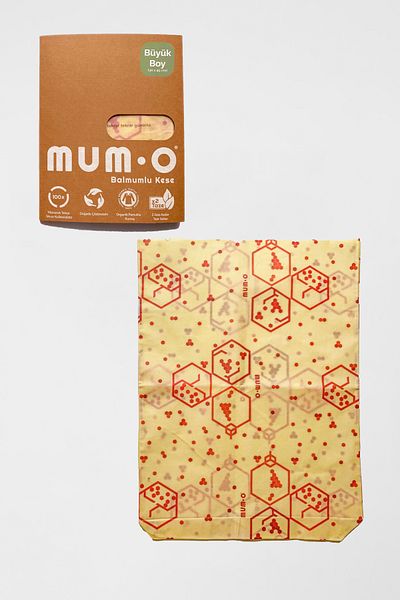 MUMO Large Size Waxed Pouch (1 PC) - Reusable Waxed Food Storage Pouch