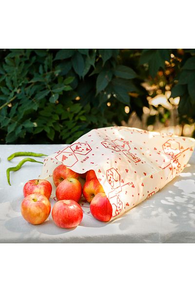 MUMO Large Size Waxed Pouch (1 PC) - Reusable Waxed Food Storage Pouch