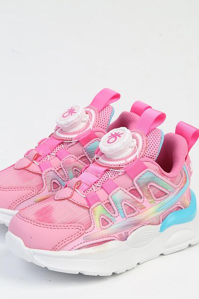 Benetton IMPORTED Pink Children's Lace-Up Mechanism Sneakers BNI-10256