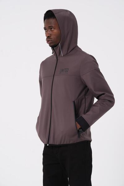 PIQUE Ανδρικό παλτό ανθρακί με φερμουάρ Hscstore - SOHO