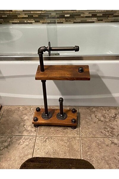 Blbndesign رف ورق التواليت والرف من الأنابيب المزخرفة