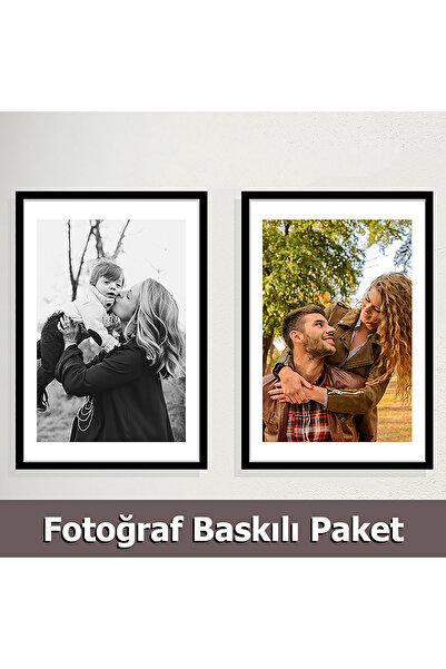 FOTOBASKICI Sök Tak Çerçeve Siyah 2'li 32x42 Cm (FOTOĞRAF BASKILI PAKET)